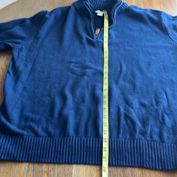St John's Bay Men’s Navy Blue Quarter Zip Up Sweater Size XXL Long Sleeves - Picture 6 of 13